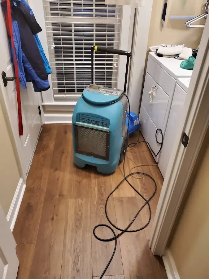 Commercial dehumidifier deployed for Flood Damage Cleanup in Marvin